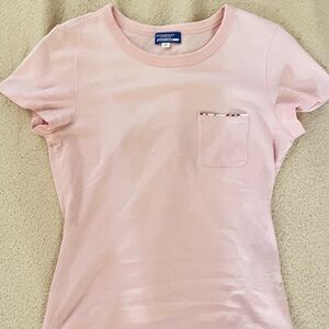 Auth vintage Burberry blue label T-shirt in pink